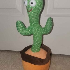 Green Cactus Plush Home Accent